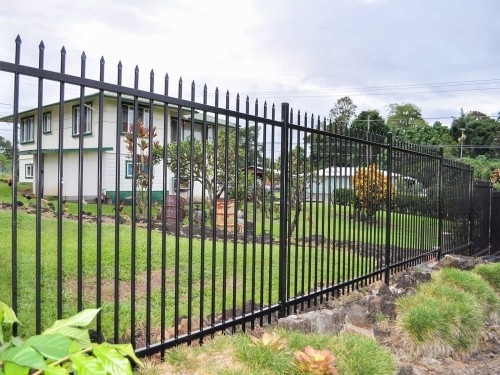 Acciaio tubolare nero 6 recinzione in alluminio ornamentale residenziale