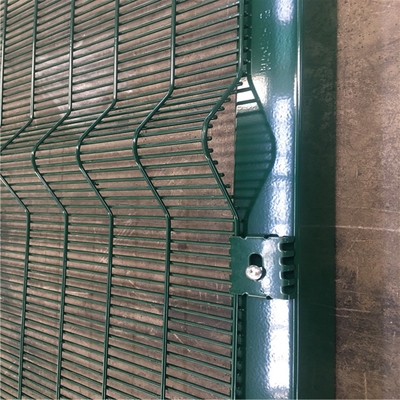 Polvere curva di recinzione di sicurezza di salita della maglia dell'acciaio del metallo 358 ricoperta su misura