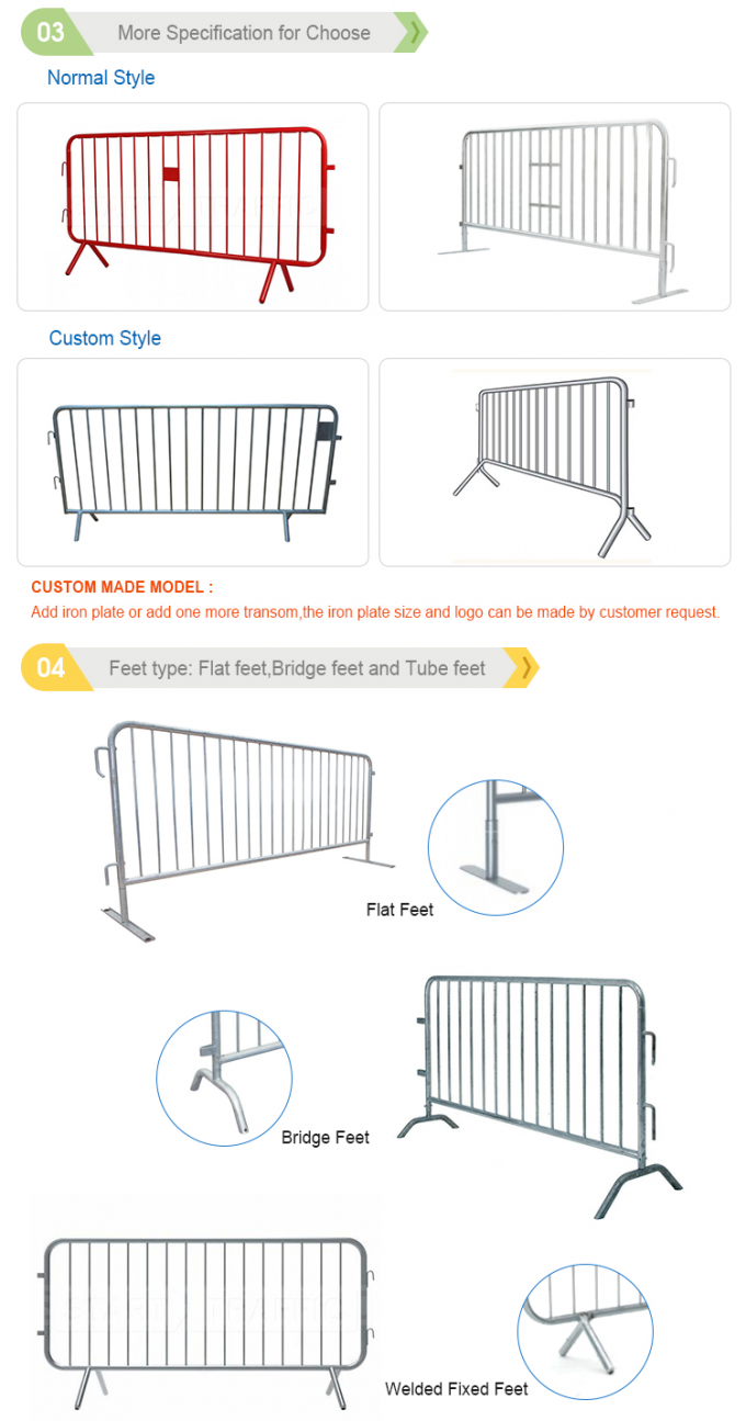 Recinzione temporanea perimetrale 3D / Recinzione di barriera di folla 2,4 x 2,95 m 2