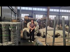 Imballaggio di filo spinato sulla parte superiore della recinzione antiarrampicata