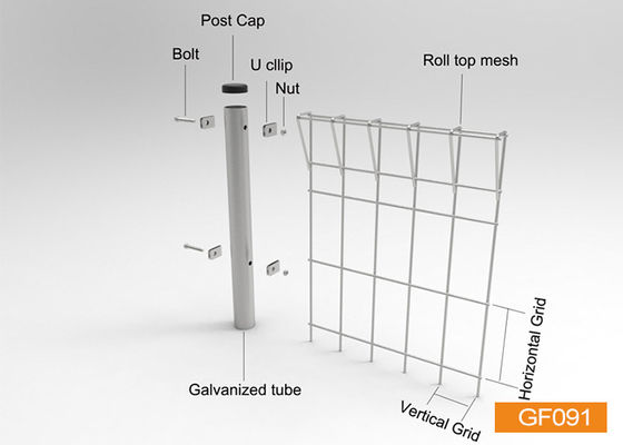 qualità  Roll Top Welded Wire Garden Fence Fabbrica