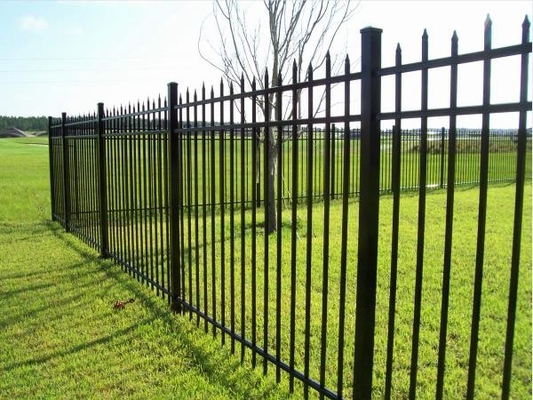 Metallo Nero Sicurezza 6x8 Acciaio Piattaforma di recinzione Spear Recinzione pannelli giardino esterno Galvanizzato ferro battuto Acciaio Recinzione pannelli