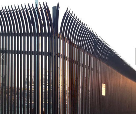 Metallo Nero Sicurezza 6x8 Acciaio Piattaforma di recinzione Spear Recinzione pannelli giardino esterno Galvanizzato ferro battuto Acciaio Recinzione pannelli