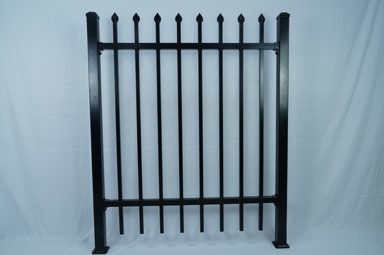 Edifici da giardino tubo quadrato nero 25*25*1.2mm recinzione superiore a lancia recinzione in alluminio