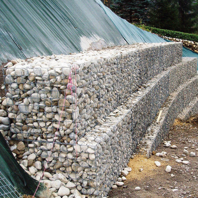 Gabion tessuto 80 x 100 mm Cage di roccia Parete di sostegno 4m x 1m x 0,5m