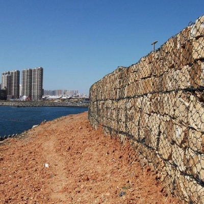 Gabion tessuto 80 x 100 mm Cage di roccia Parete di sostegno 4m x 1m x 0,5m