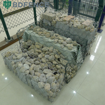 Sistema di recinzione di gabioni a strisce da 80 x 100 mm / cesti di gabioni tessuti