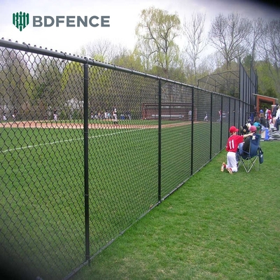 8 Ft Chain Link Fence PVC Rivestito Nero Vinile Ciclone Ferro Wire Mesh Metal Fence Per Giardino Outdoor Fencing Panel
