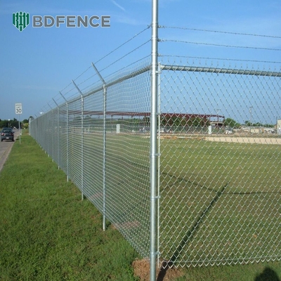 8 piedi PVC rivestito Chain Link Fence Diretto 4m-50m Lunghezza Round Post
