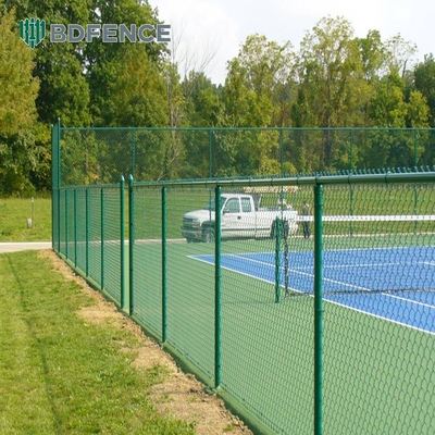 8 piedi PVC rivestito Chain Link Fence Diretto 4m-50m Lunghezza Round Post