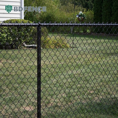 8 piedi PVC rivestito Chain Link Fence Diretto 4m-50m Lunghezza Round Post