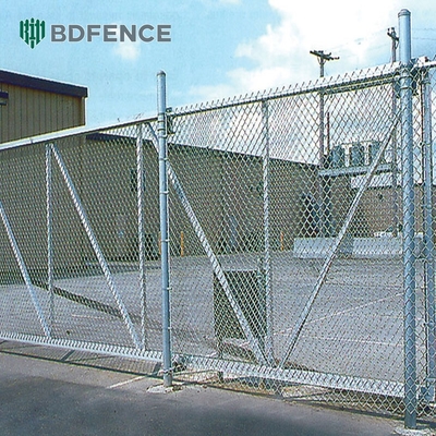 8 piedi PVC rivestito Chain Link Fence Diretto 4m-50m Lunghezza Round Post