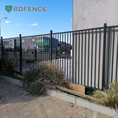 6ftx8ft tubo di metallo antifurro recinzione di sicurezza in acciaio pannelli di recinzione in ferro battuto