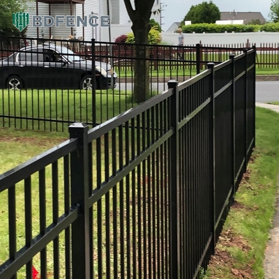 Fence tubolare in acciaio battuto di 6 piedi di altezza Prefabbricato durevole Certificato ISO9001
