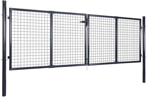 Porta scorrevole in acciaio per case e giardini con telaio tubolare