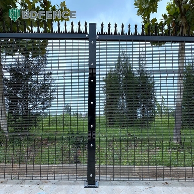 358 Recinzione rivestita in PVC anti-arrampicata Parete di confine Grill Disegno vista chiara