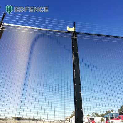 Galvanizzato Clearvu Alta sicurezza 358 Recinzione anti arrampicata Plastica rivestita di metallo Griglia di prigione Griglia chiara vista Clear Vu Recinzione senza arrampicata
