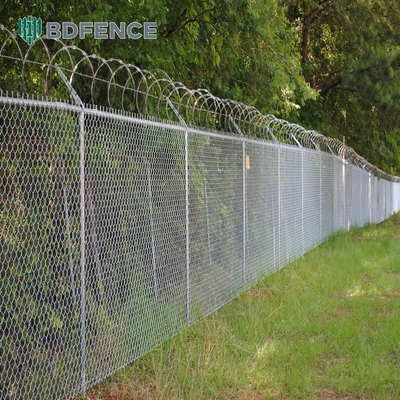 5 piedi di diamante nero Chain Link Recinzione vinile plastica rivestito 60mm calore in acciaio inossidabile polvere rivestito Recinzione di sicurezza pannelli vendita