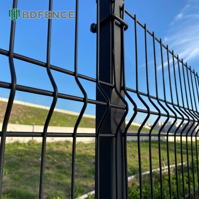 Facile da assemblare in polvere rivestito di sicurezza 3d Saldato rete di filo di ferro V filo di ferro curvo