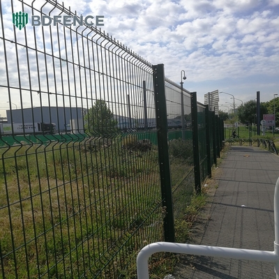 Grandi metalli 3d pannello di recinzione a maglia di filo saldato facilmente assemblato PVC rivestito nero verde acciaio ferro recinzione da giardino galvanizzato