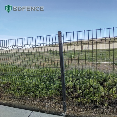Wire Dia 5mm Metal Mesh Recinzione RAL 6005 Verde in polvere rivestita 3D Recinzione pannello triangolo di piegatura Recinzione per cantiere