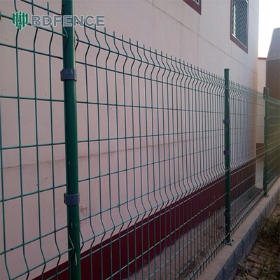 Pvc rivestito 3d Saldato rete di filo di legno Fence pannello V Curve Curve Garden