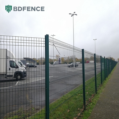 Pvc rivestito 3d Saldato rete di filo di legno Fence pannello V Curve Curve Garden
