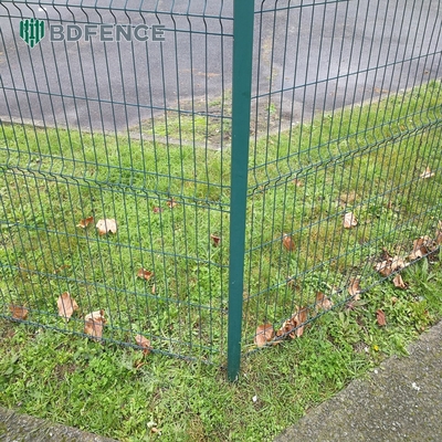 3mm 3d Fence pannelli rivestiti Border Green Garden Wire Mesh Fence con pieghe in V
