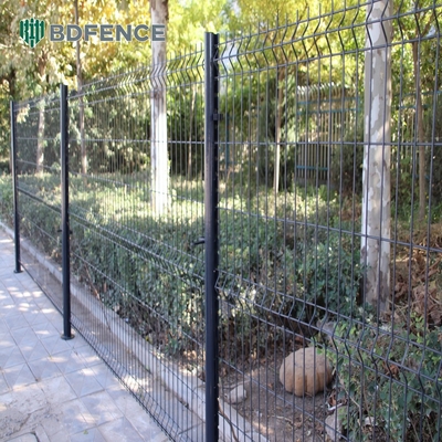 Pvc rivestito 3d Saldato rete di filo di legno Fence pannello V Curve Curve Garden