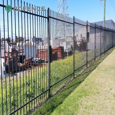 6Ftx8Ft Giardino Recinzioni in metallo nero Recinzione in acciaio galvanizzato antirughe