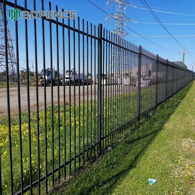 6Ftx8Ft Giardino Recinzioni in metallo nero Recinzione in acciaio galvanizzato antirughe