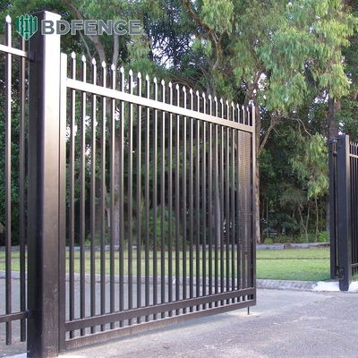 ISO 9001-2008 Spigolo Top Metal Fence Picket Low Tubular Steel Fence
