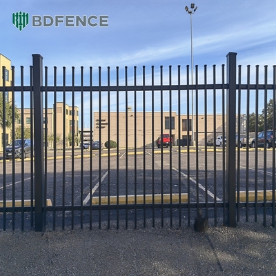 Residenziale Metal Picket Recinzione pannello Nero Polvere Rivestito quadrato tubo Antirrugine Acciaio Galvanizzato Recinzione
