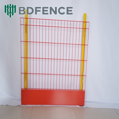 Rivestimento in polvere 75*75mm Recinzione di protezione di bordo leggera colore giallo