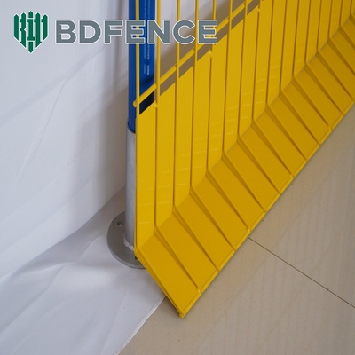 Rivestimento in polvere 75*75mm Recinzione di protezione di bordo leggera colore giallo