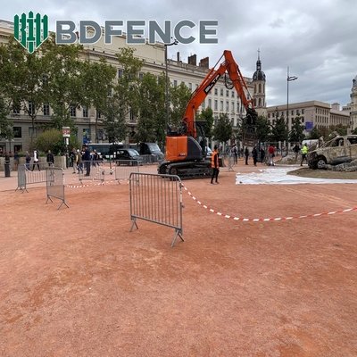 Modellazione 3D rivestita di polvere Barriera della folla Recinzione 1.8m altezza