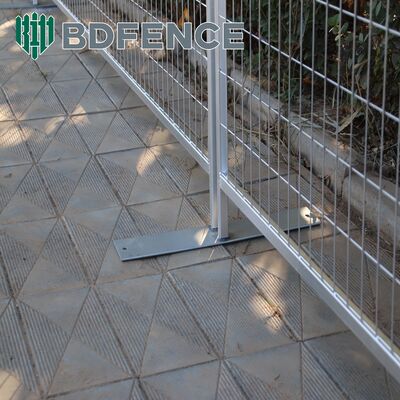 AU Standard Temporary Fence Panels 2.1x2.4m Acciaio Galvanizzato Temporale Portatile di Costruzione