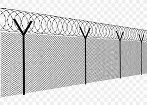 8 ft PVC rivestito di galvanizzato Cyclone Wire Mesh Chain Link Fence Roll per le Filippine
