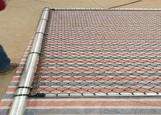 8 Fence a legame con catena a piedi con maglia rivestita in PVC galvanizzata Dimensione 60 * 60 mm