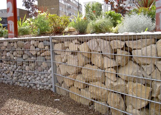 4mm hanno galvanizzato la pietra saldata della scatola del gabbione ingabbiano il recinto System del gabbione