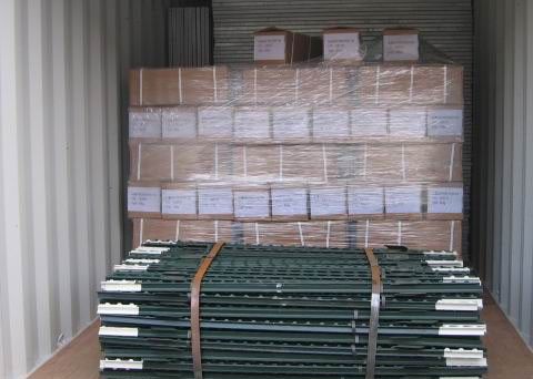 Posta fissata d'acciaio dipinta verde di altezza 2.4m Q235 T