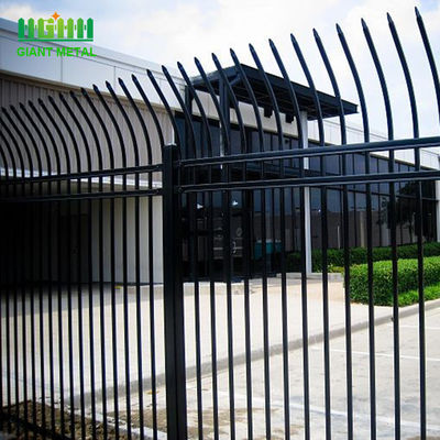 la recinzione tubolare del metallo di altezza di 4ft spolverizza la progettazione rivestita del picchetto di sicurezza industriale