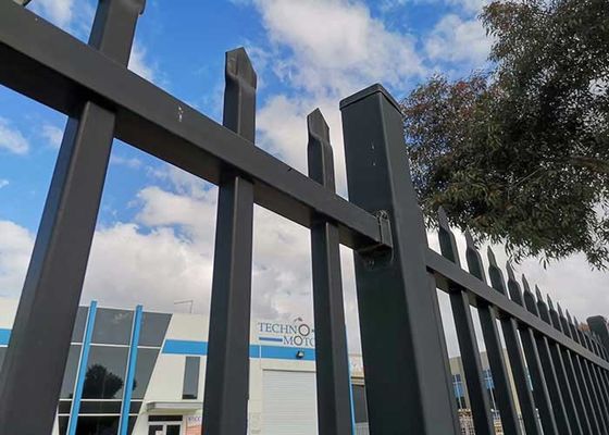 Fence in acciaio da giardino galvanizzato Black Spear Top pannelli in acciaio tubolare 1,8*2,4m