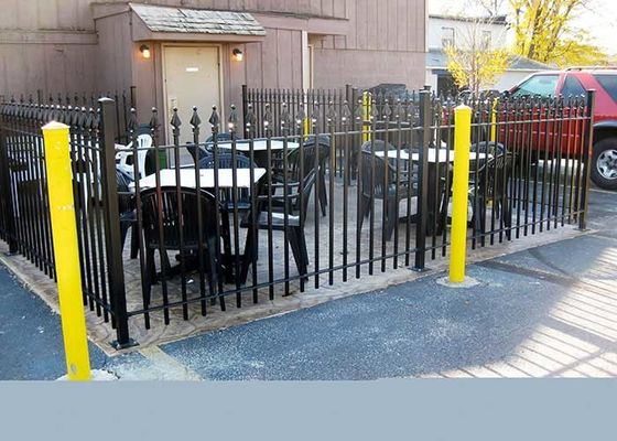 Edifici da giardino tubo quadrato nero 25*25*1.2mm recinzione superiore a lancia recinzione in alluminio