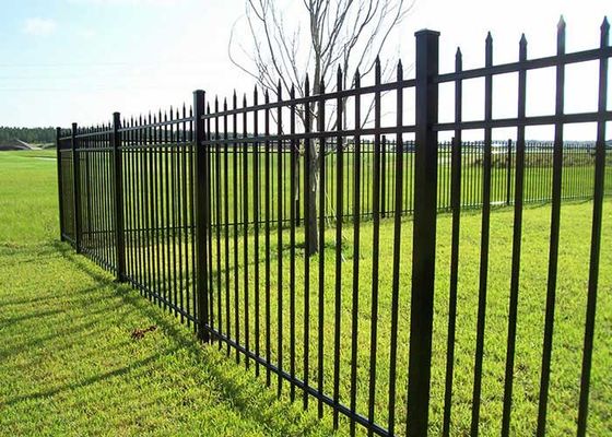 Edifici da giardino tubo quadrato nero 25*25*1.2mm recinzione superiore a lancia recinzione in alluminio
