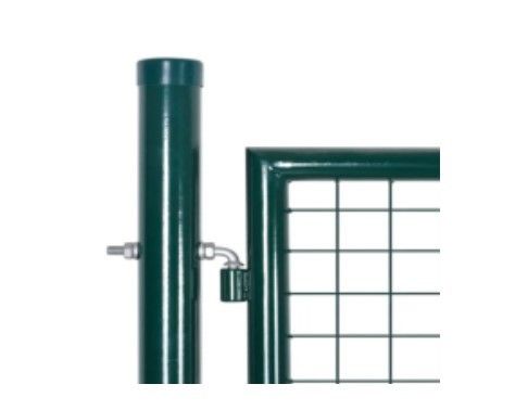 Porta di recinzione da giardino in acciaio rivestito in polvere galvanizzata Tubulare doppia porta Modello 3D impermeabile per abitazioni