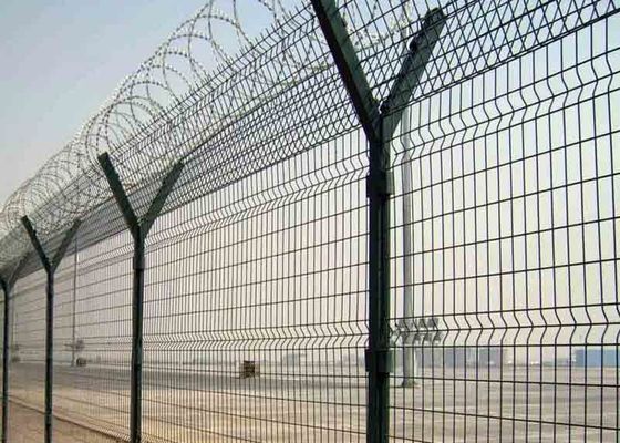 Recinto di sicurezza aeroportuale a y di altezza della posta 1030mm With Barbed Wire