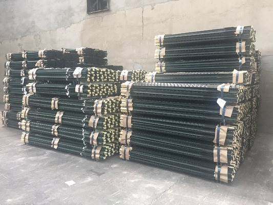 7 Ft Green Steel Fence T Post Powder Coated 0,83 Lb Per Foot