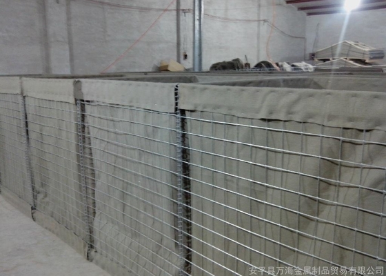 cavo pieghevole Mesh Container Fencing Galvanized della parete di scoppio della barriera di 80x80mm Hesco