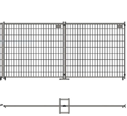 Prova temporanea della superficie di altezza di Panels 1.8m del recinto della struttura del ferro mobile della metropolitana